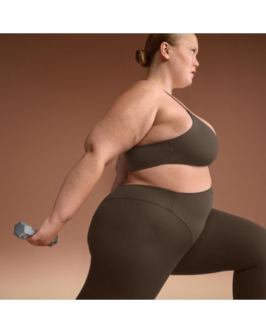 Nike Brown 'Sskims Matte High-Waisted V-Line 26" Leggings