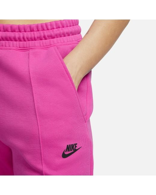 Nike Pink Sportswear Tech Fleece Mid-rise Jogger Pants
