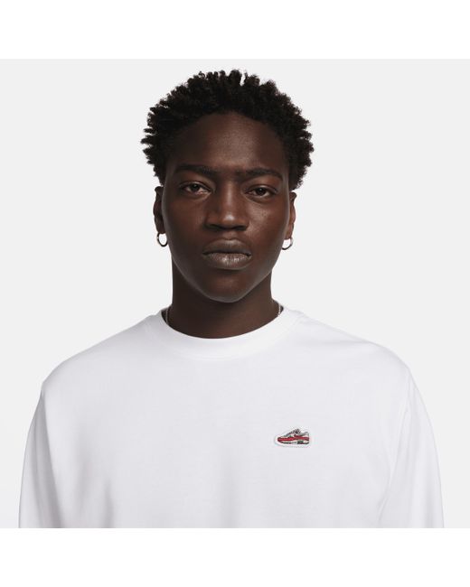 Nike White Sportswear French Terry Crew-neck Sweatshirt Polyester for men