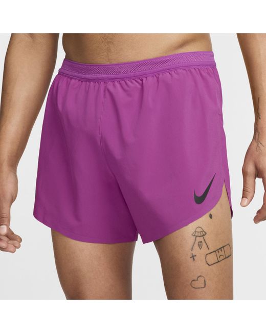 Nike Purple Aeroswift Dri-fit Adv 4" Brief-lined Running Shorts for men