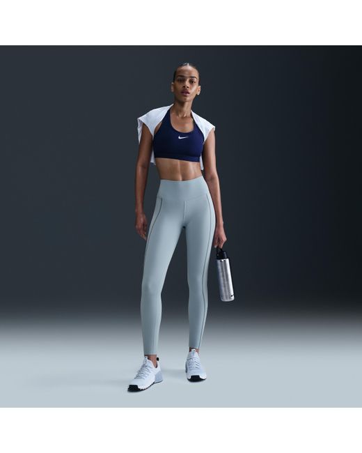 Leggings A Tutta Lunghezza A Vita Alta One Fitted – Donna di Nike in Blue