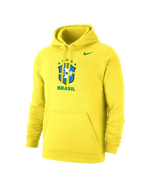 Nike Brazil Club Fleece Pullover Hoodie In Yellow, for Men Lyst