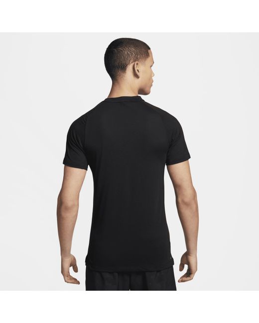 Nike Black Flex Rep Dri-fit Short-sleeve Fitness Top 75% Recycled Polyester Minimum for men
