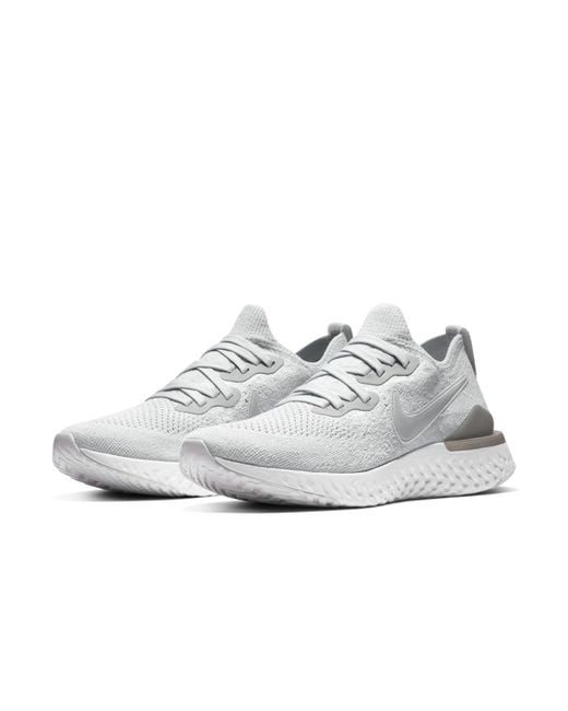 Nike women's epic react flyknit 2 running shoes grey hot sale