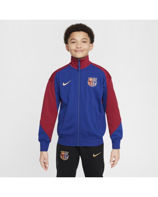 Nike Blue F.C. Barcelona Academy Pro Home Older Kids' Dri-Fit Football Anthem Jacket