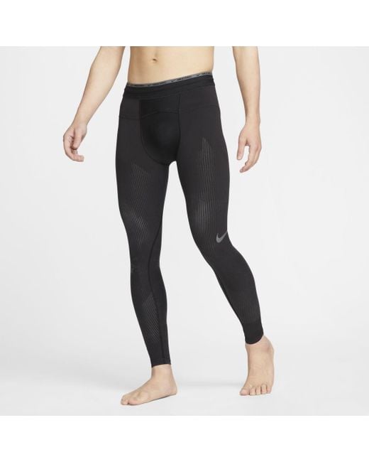 Nike Synthetic Pro Drifit Adv Recovery Tights in Black,Black,Iron Grey