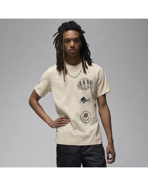 Nike Natural Jordan Brand T-shirt Cotton for men