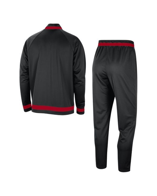 Nike Black Chicago Bulls Starting 5 Dri-fit Nba Tracksuit Polyester for men