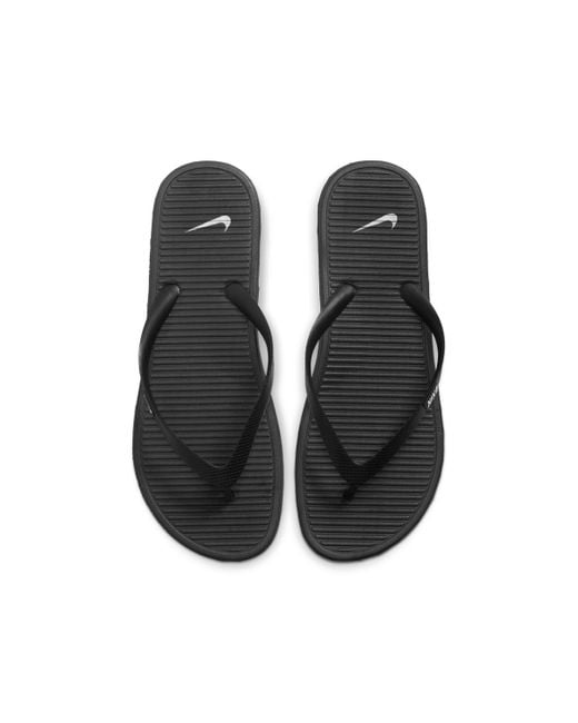 Infradito Solarsoft 2 di Nike in Black da Uomo