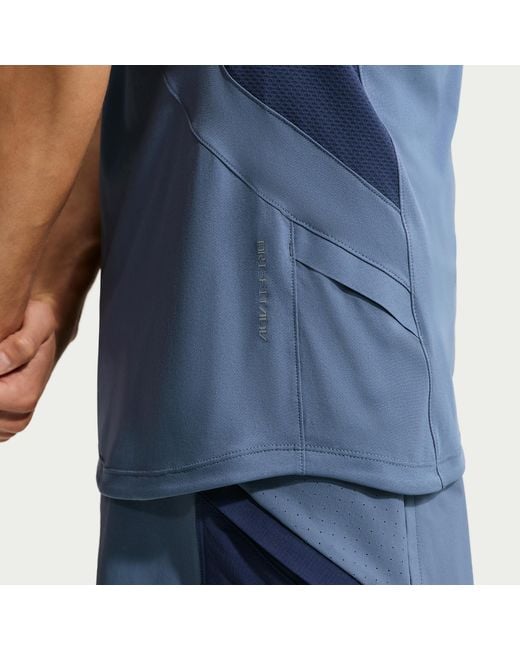 Nike Blue Pro Training Dri-Fit Adv Short-Sleeve Top for men