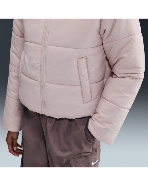 Nike Purple Sportswear Classic Puffer Therma-Fit Loose Hooded Jacket