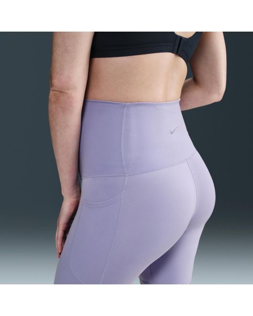 Nike Blue (M) One Dri-Fit High-Waisted 20.5Cm (Approx. Biker Shorts With Pockets (Maternity)