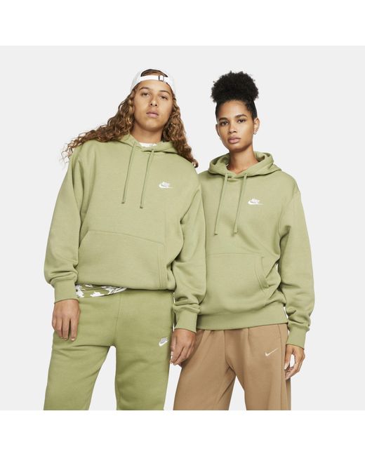 Nike Sportswear Club Fleece Pullover Hoodie in Green for Men