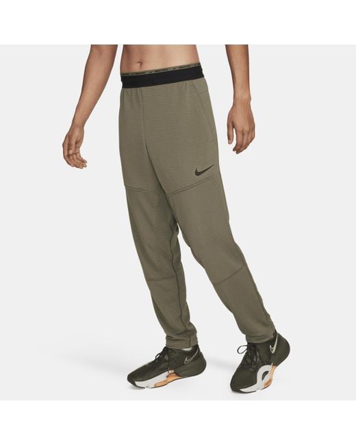 Nike Green Dri-fit Fleece Fitness Pants for men