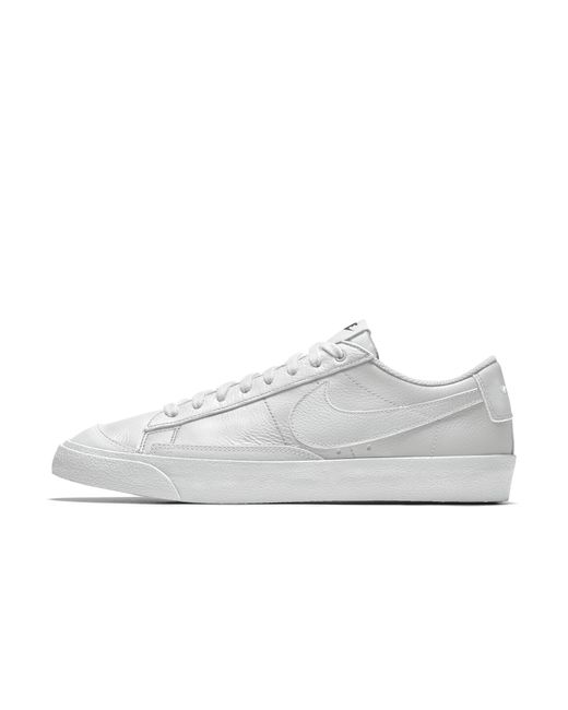 Nike White Blazer Low '77 By You Custom Shoes Canvas for men