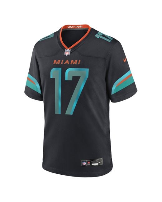 Nike Blue Jaylen Waddle Miami Dolphins Rivalries Collection Menâ Nfl Game Jersey for men