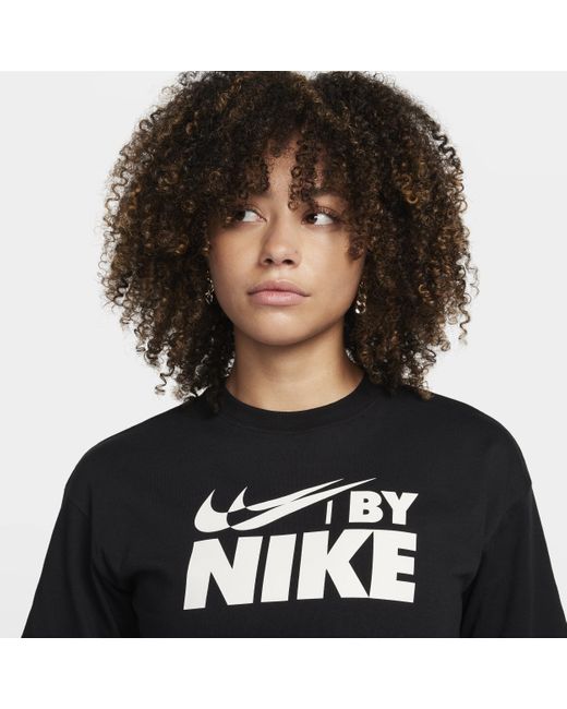 Nike Black Sportswear Cropped T-shirt Cotton