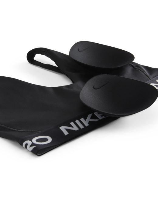 Nike Black Pro Indy Plunge Medium-support Padded Sports Bra 50% Recycled Polyester