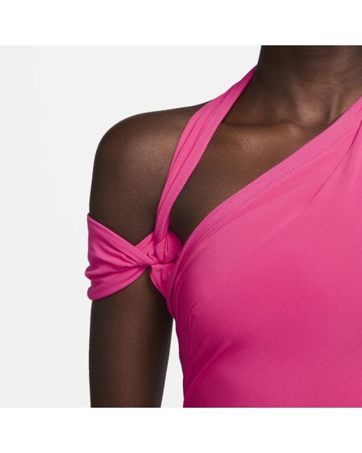 Nike Pink X Jacquemus Layered Dress Polyester