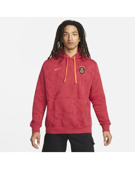 Nike Galatasaray Club Fleece Pullover Hoodie Red for Men | Lyst UK