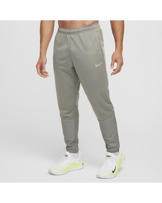 Nike Gray Sphere Challenger Therma-Fit Water-Repellent Running Trousers for men