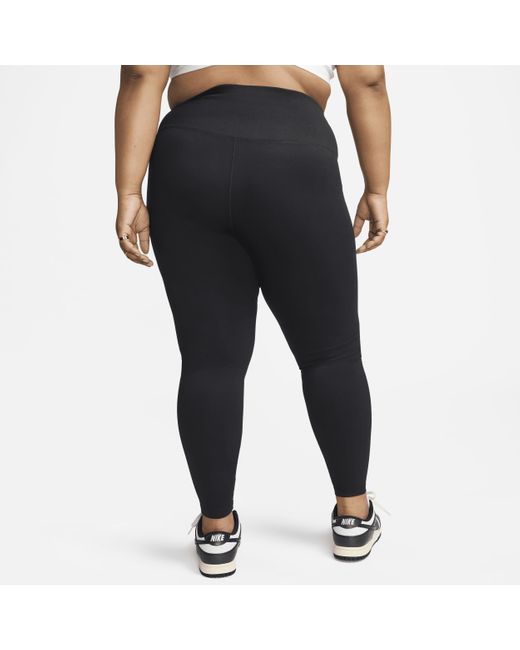 Nike Black One High-waisted Full-length leggings Polyester