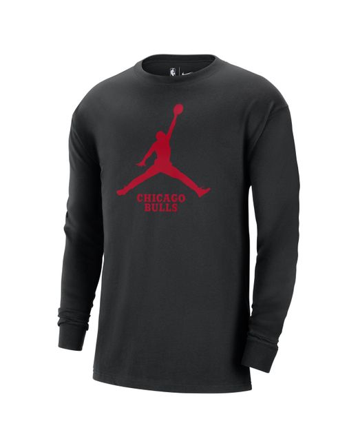 T-shirt a manica lunga chicago bulls essential jordan nba da Uomo di Nike  in Grigio | Lyst