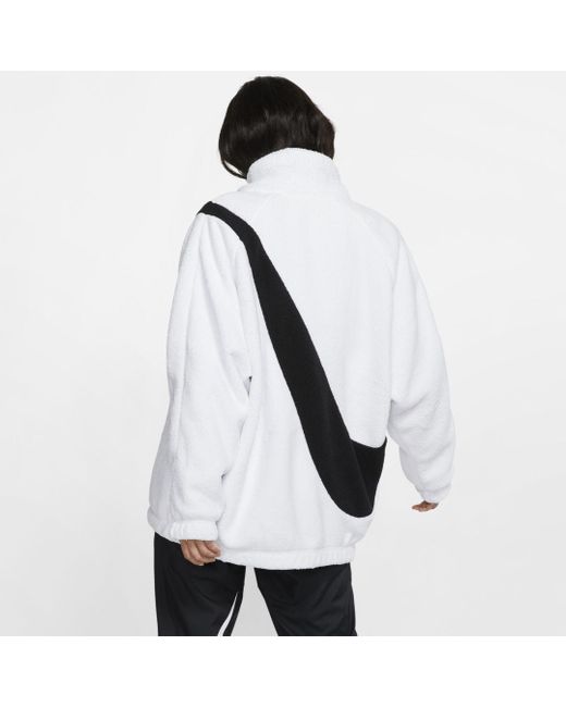 Nike Fleece Sportswear Swoosh Women's Reversible Sherpa Jacket (white) -  Clearance Sale | Lyst