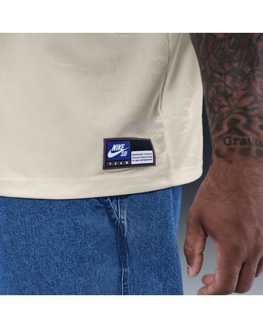Nike Blue Sb Dri-Fit Jacquard Skate Jersey for men