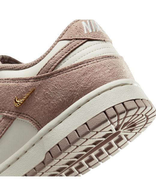 Nike Pink Dunk Low Suede Shoes