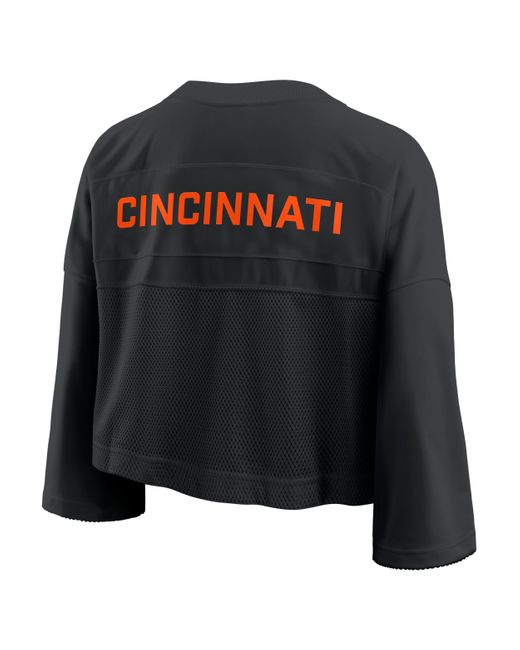 Nike Black Cincinnati Bengals Wide Receiver Jersey Fashion Dri-Fit Nfl Cropped Top