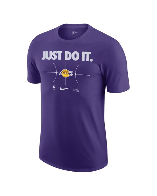 T-shirt los angeles lakers essential nba di Nike in Purple da Uomo