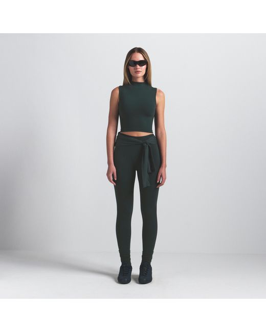 Nike Green Skims Vintage Seamless Mock-Neck Long-Line Bra