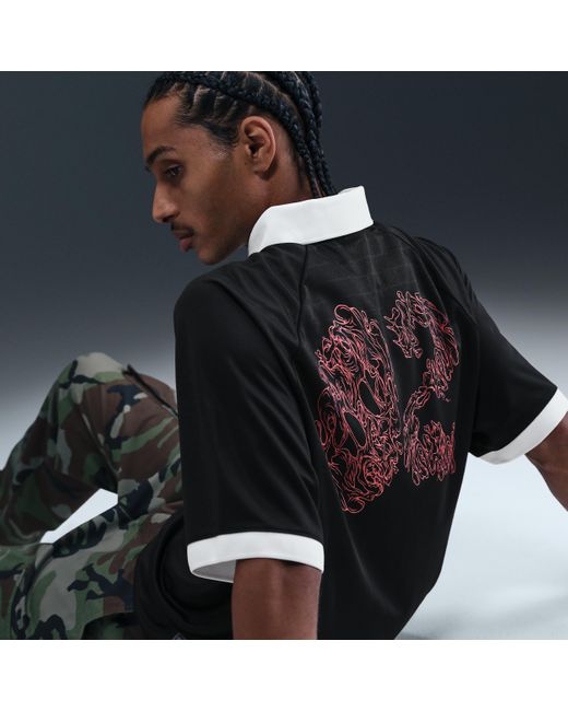 Nike Black Sb Dri-Fit Jacquard Skate Jersey for men