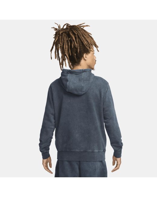 Felpa pullover con cappuccio sportswear club fleece di Nike in Blue da Uomo