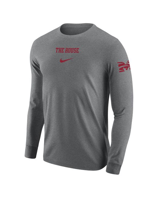 Nike Gray Morehouse College Long-sleeve T-shirt for men