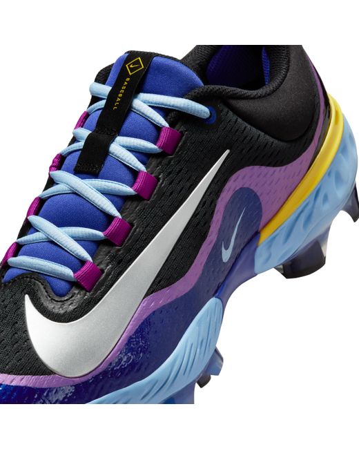 Nike Blue Alpha Huarache Elite 4 Low Mcs Baseball Cleats for men