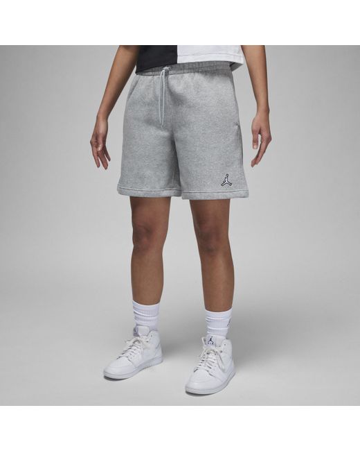 Nike Gray Jordan Brooklyn Fleece Shorts In Grey,