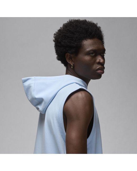 Nike Blue Jordan Dri-fit Sport Fleece Sleeveless Hoodie for men