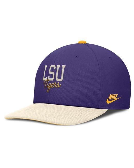 Nike Blue Lsu Legacy Script Dri-Fit College Adjustable Hat for men