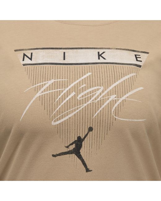 Nike Natural Jordan Flight Heritage Graphic T-shirt Cotton