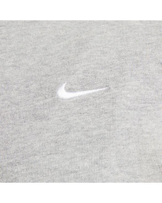 Nike Gray Solo Swoosh Long-sleeve Top for men