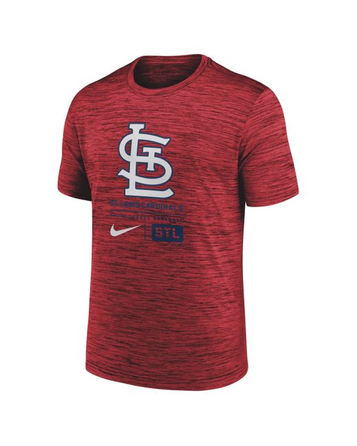 Nike Red St. Louis Cardinals Large Logo Velocity Mlb T-shirt for men