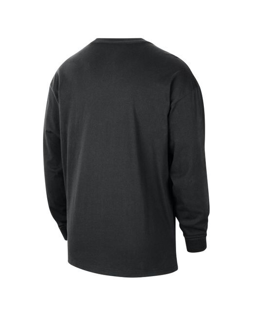 Nike Gray Los Angeles Lakers Nba Long-sleeve Max90 T-shirt for men