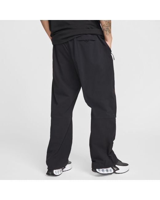 Nike Black Tech Woven Oversized Trousers for men