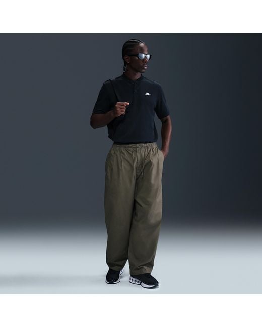 Nike Blue Club Short-Sleeve Henley for men