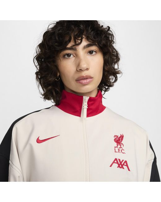 Nike Red Liverpool F.c. Strike Dri-fit Football Jacket 50% Recycled Polyester