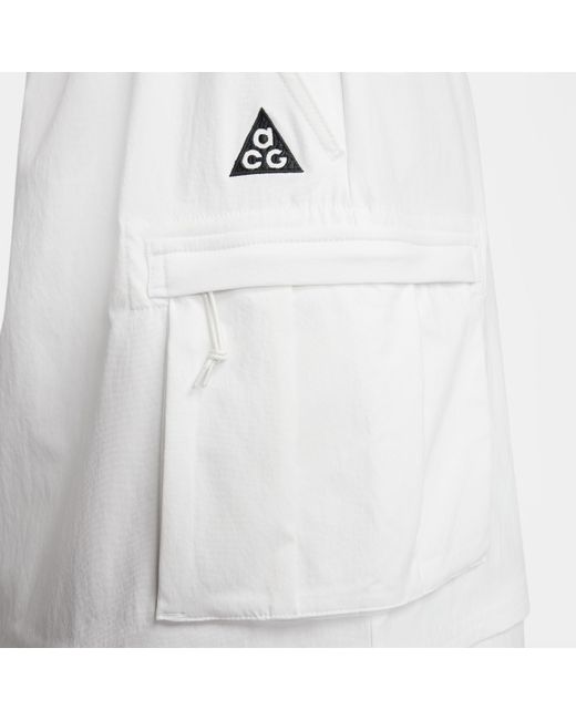 Nike White Acg 'smith Summit' Zip-off Skirt Polyester