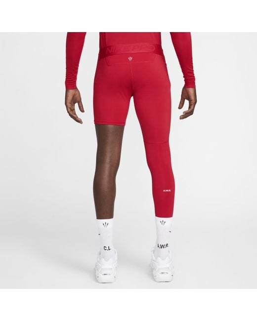 Nike Nocta Single leg Basketball Tights right in Red for Men Lyst UK