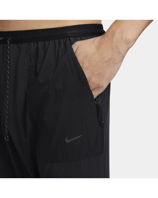 Nike Black Running Division Dri-fit Adv Uv Running Trousers Polyester for men
